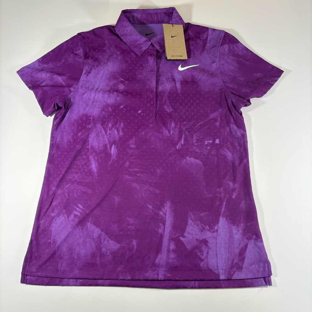 Women’s Nike Golf Victory Dri-Fit Print Polo Shirt Medium New With Tags MSRP $85